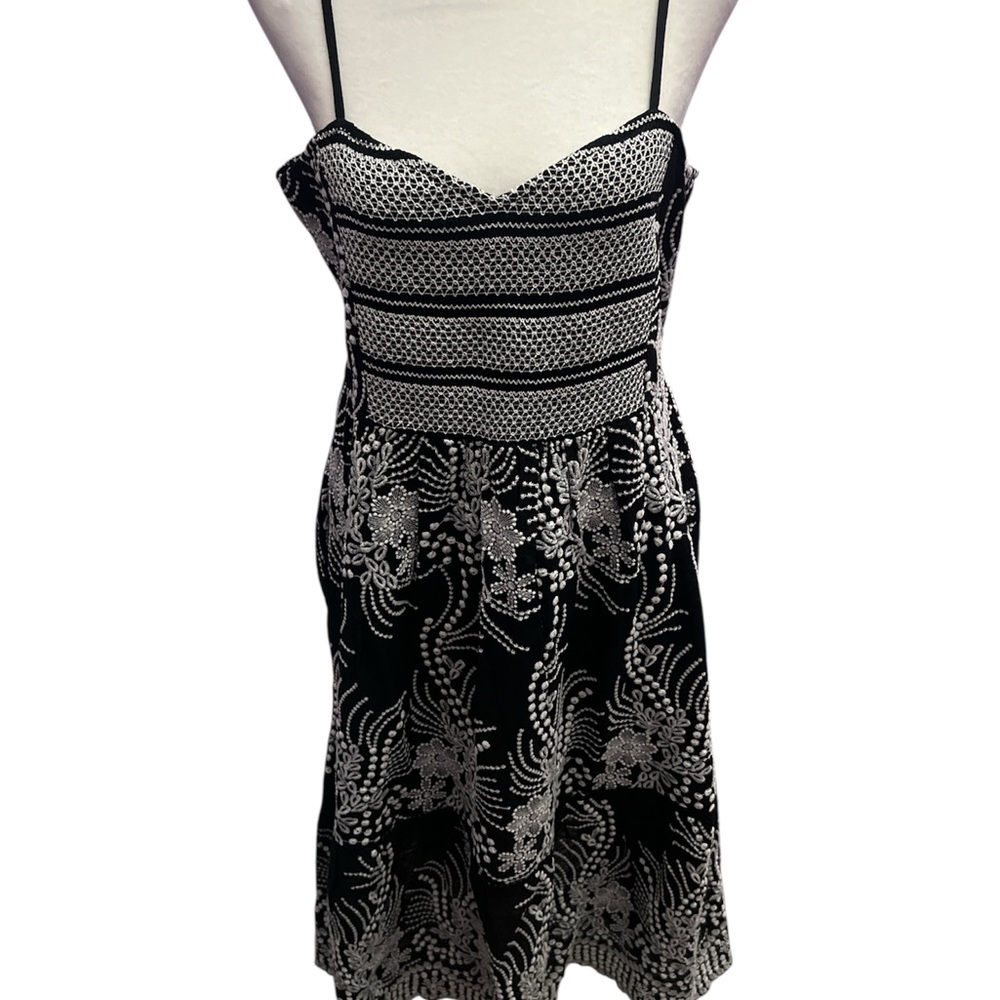 Black Pleated Ruched Mini Sundress